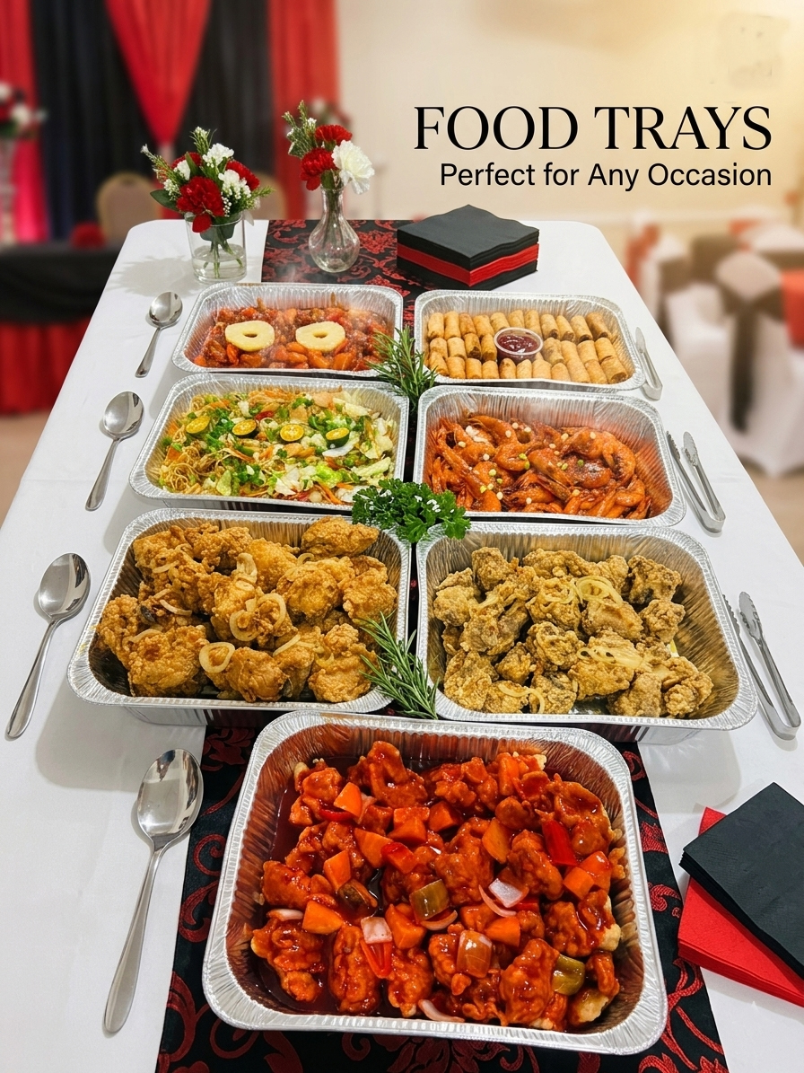 Food tray illustration